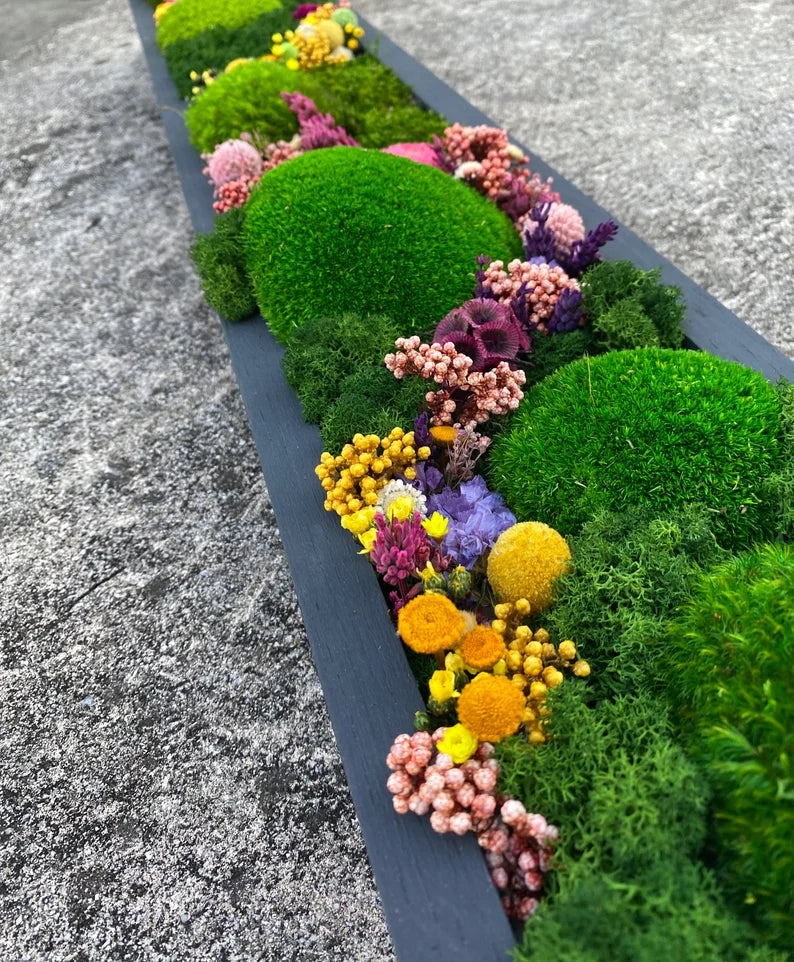 Preserved Moss Wall Art – Handmade Moss Panels & Green Centerpiece Decor